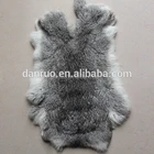 Tanned rex rabbit skin fur pelt in natural color