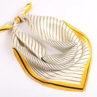 Wholesale custom printing women hair 100% pure jinpin square ladies silk scarf