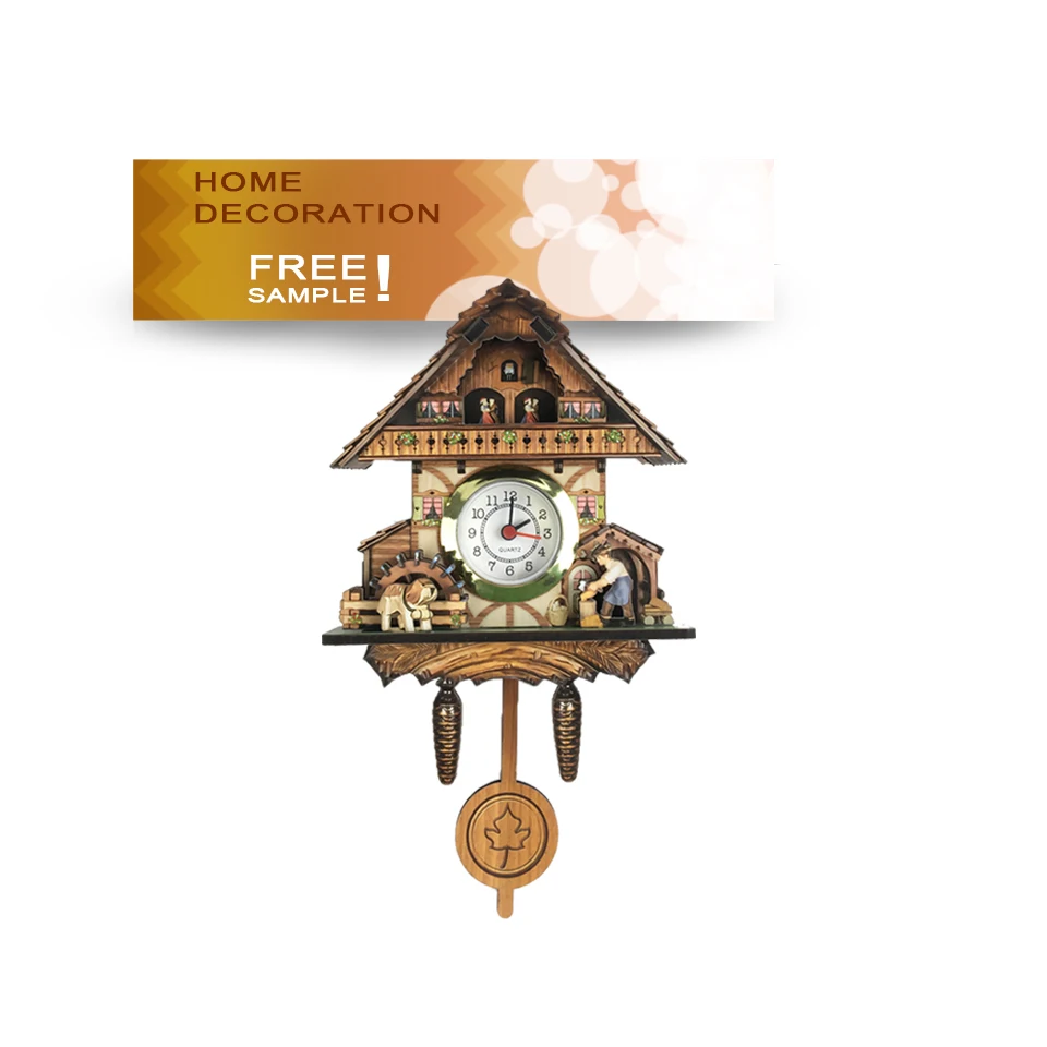 Деревянный комплект часов с кукушкой низкая цена настенные часы с кукушкой