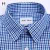 OEM Service trendy style Customized wholesale plaid Embroidered dress shirt for men