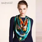 Scarf Women 100% Pure Natural Silk Scarf 90x90cm Square Hand Printed Scarves Women
