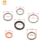 Custom logo wire and flat stainless steel key split ring