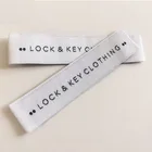 End Fold Laser Cutting High Density Woven Label For Garments