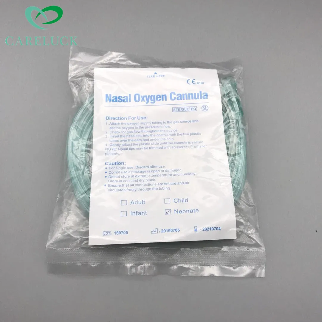 colored nasal oxygen cannula