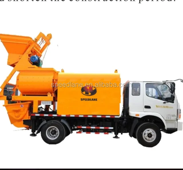 mixing concrete pump