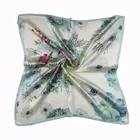 Hijab Satin New Female Elegant Scarf Women Hijab Satin Fashion Ladies Printing Bandana Square Scarves