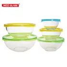 Hot selling high borosilicate heat resistant glass mixing bowl salad bowls