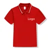 Custom Logo Printing Black 100% Cotton School Uniform Children Polo T Shirt