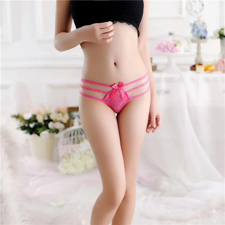 Stock Women Sey G-String Thongs Fashion Intimates Briefs Women Lace Underwear Breathable Lingerie Girls Panties Bandage With dia