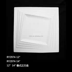 Wholesale Plain White square Shaped Ceramic Porcelain Plates