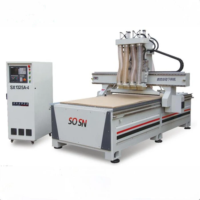 4 Axis Cnc Router 1325 With Atc Vacuum Table For Cabinet Making