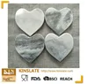 Professional customized heart shape grey color marble coasters set