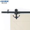 KINMADE Anchor Shape Sliding Barn Door Hardware System Garage Wooden Door Sliding Rail Metal Hanging Track Kit