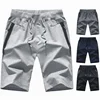 Custom Logo Printing Summer Casual Wear 70% Cotton Cropped Drawstring Mens Shorts