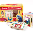 Kids educational little library block board book box set printing