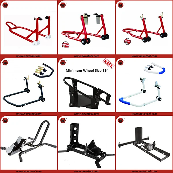 Manufacturer High Quality Guarantee 200KG Loading Q195 Steel Motorcycle Wheel Chock Motorcycle Rear Stand