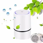卸売oemポータブルデスクトップアロマディフューザーusbマイナスイオン空気清浄機hepaフィルター