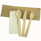 Wooden Tableware Set Cubiertos Portatiles Knife Spoon Fork Sets