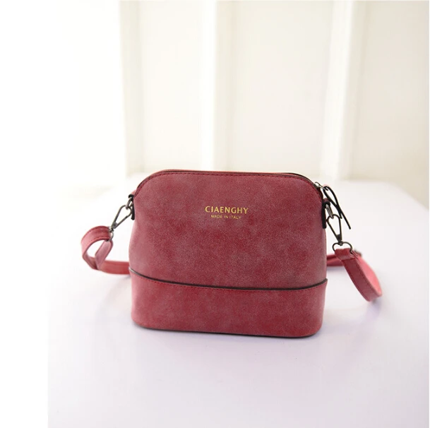 2015 vintage leather women's messenger bags famous brand nubuck leather lady shell bag Small women shoulder bags Handbags Women