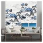 Europe window curtain design 100% polyester fabric 3D printed blackout roller blinds