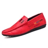 new fashion with pointed toe loafer slip-on leather casual shoes for men