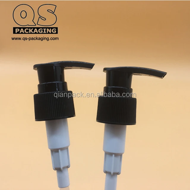 22/410 black lotion pump with long nozzle and clip lock