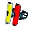 2019 Amazon Hot Sales Wholesale Newest Curved Shape COB LED Usb Rechargeable Bike Led Bicycle Warning Safety Tail Rear Light Set