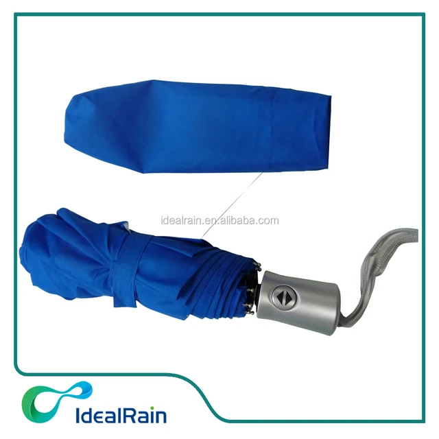 3 section navy blue windproof auto open auto close umbrella