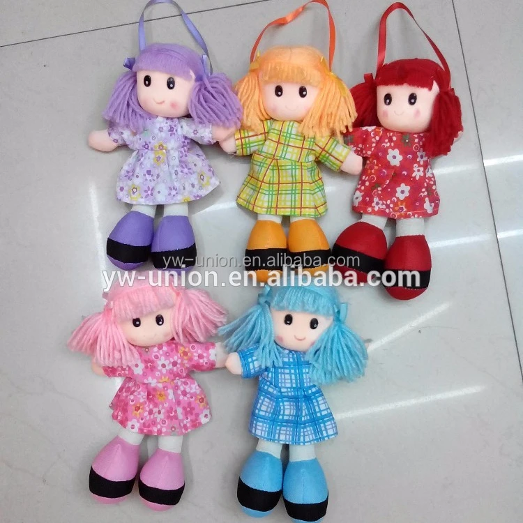 Shantou juguetes hechos a mano, muñeca de la tela, nueva bebé vestido de muñeca de trapo de tela Niño muñeca de juguete