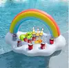 Ice Bucket Rainbow Cloud Cup Holder Inflatable Pool Floating Beer Drinking Holder Toy