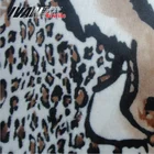 Wholesale custom made knitted garment animal printing coral fleece fabric for Morocco Winter Clothes