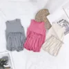 Kids 2019 Summer Hot Sale Wholesale Modal Solid Color Print Vest+ Shorts 2 Piece Set For 1-5Y Girls