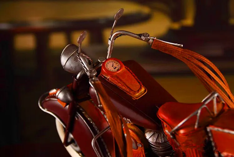 vintage arts and crafts iron model handmade motorcycle model for