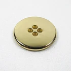 silver gold color 4 holes shirt button round alloy metal sewing button