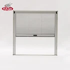 Customized diy plisse fiberglass pleated fly mesh pull up folding windows with insect screen