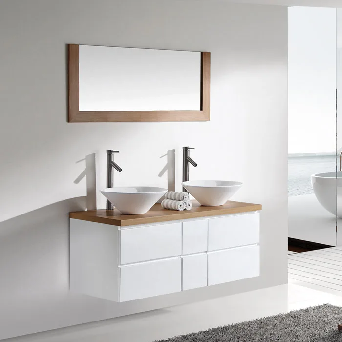 American standard sanitary wares Hotel modern bathroom corner cabinet ,plyWood Bathroom furniture mirror Cabinet
