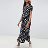 Wholesale high quality soft wear polka dots matrenity long dress