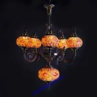 2019 NEW HOT Evershining Lighting YMA419-5 Charming 5 Balls Mosaic Hanging Pendant Light Turkish Ottoman Lamps