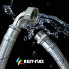 304 Stainless Steel Flexible Braided Metal Hose with elbow nut