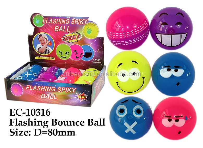 cute flashing emoji bounce ball