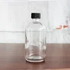 Wholesale cold press milk tea drink bottle 350ml 500ml boston round beverage juice glass bottle with screw lid