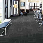 Rubber polyester flower printed non woven carpet tiles