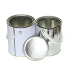 unlined gallon round paint can silver color tin can paint can factory