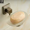 wholesale product zinc alloy modern design bathroom accessories set brush nickel soap dish holder