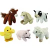 Plush materials Farm Animal style small pig rabbit cow horse frog sheep magnet toys