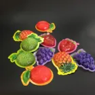 the plastic packaging with fruit shape for the candy