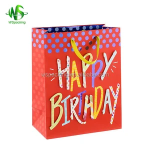 cute happy birthday paper bag gift wrap storage bag return gift