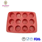 Food grade 12 holes silicone muffin pan /cake mould