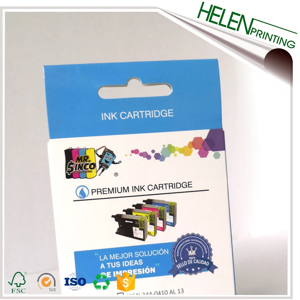 custom hot sale full color printed paper cardboard ink cartridge