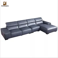 China Furniture Factory Supply New L Shape Sofa Designs Couch Living Room Leather Sofa Set